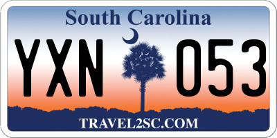 SC license plate YXN053