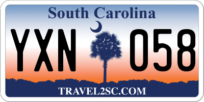 SC license plate YXN058