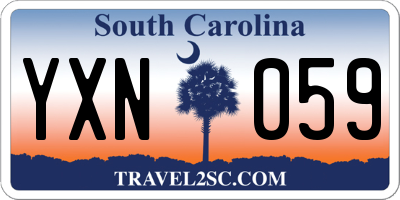 SC license plate YXN059