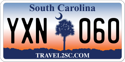 SC license plate YXN060