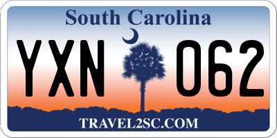 SC license plate YXN062