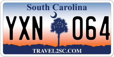 SC license plate YXN064