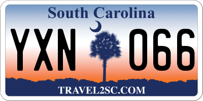 SC license plate YXN066