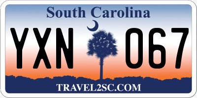 SC license plate YXN067