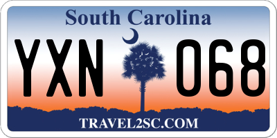 SC license plate YXN068
