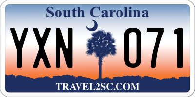 SC license plate YXN071