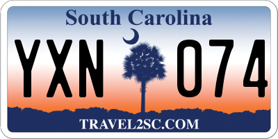 SC license plate YXN074