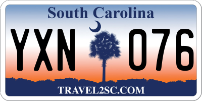 SC license plate YXN076