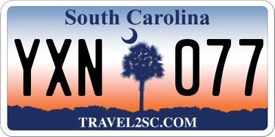 SC license plate YXN077