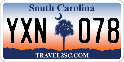 SC license plate YXN078