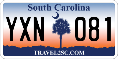 SC license plate YXN081