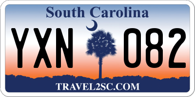 SC license plate YXN082