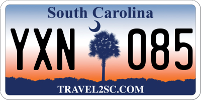 SC license plate YXN085