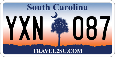 SC license plate YXN087
