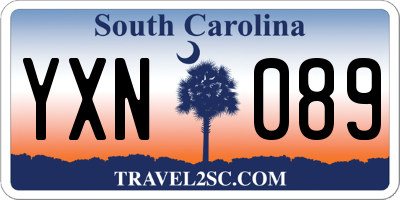 SC license plate YXN089