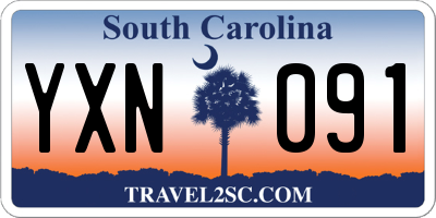 SC license plate YXN091