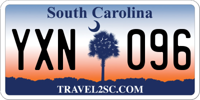 SC license plate YXN096