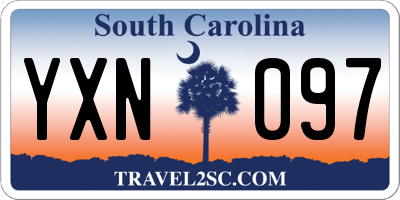 SC license plate YXN097