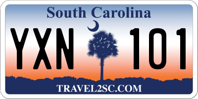 SC license plate YXN101