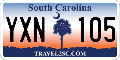 SC license plate YXN105