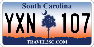 SC license plate YXN107