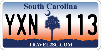 SC license plate YXN113