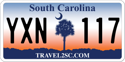 SC license plate YXN117