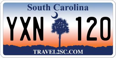 SC license plate YXN120