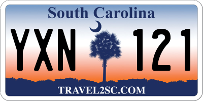 SC license plate YXN121