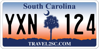 SC license plate YXN124