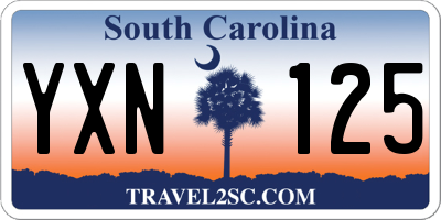 SC license plate YXN125