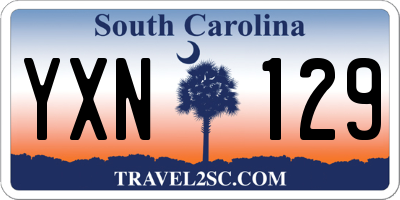 SC license plate YXN129