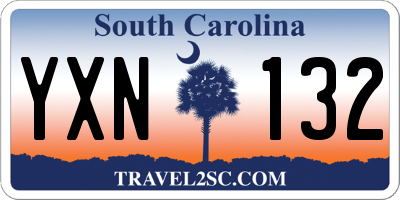 SC license plate YXN132
