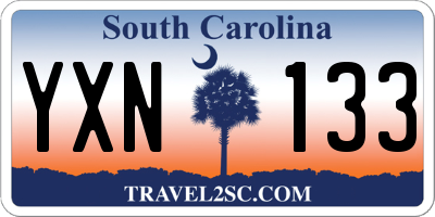 SC license plate YXN133