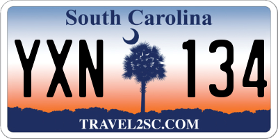 SC license plate YXN134