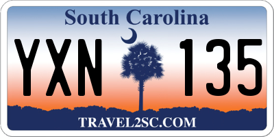 SC license plate YXN135