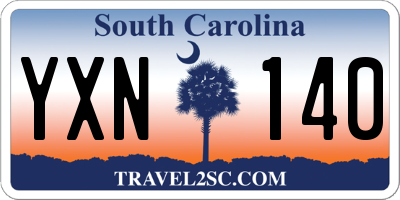 SC license plate YXN140