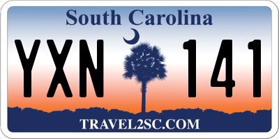 SC license plate YXN141