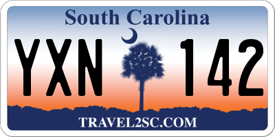 SC license plate YXN142