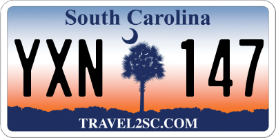 SC license plate YXN147
