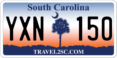 SC license plate YXN150