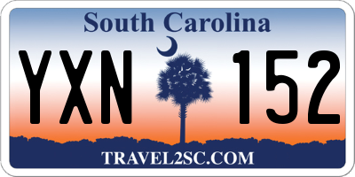 SC license plate YXN152