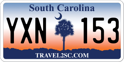 SC license plate YXN153