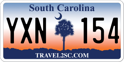 SC license plate YXN154