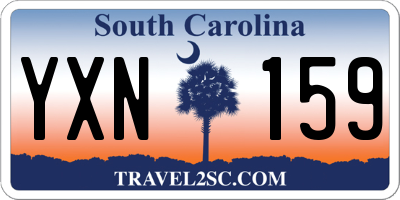 SC license plate YXN159