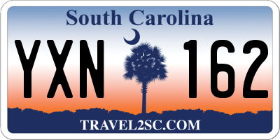 SC license plate YXN162
