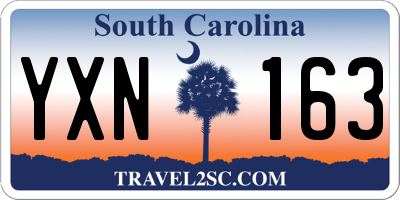 SC license plate YXN163