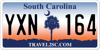 SC license plate YXN164