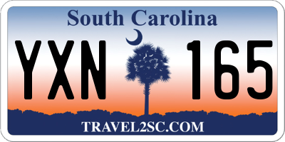 SC license plate YXN165