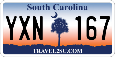 SC license plate YXN167